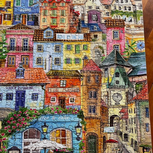 White Mountain Seaside Village Puzzle - Larger Pieces Colorful 500 Pieces - Picture 10 of 15